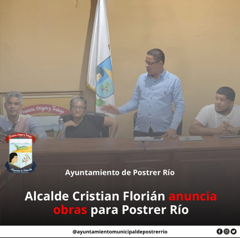 Alcalde Cristian Florián anuncia obras para Postrer Río.