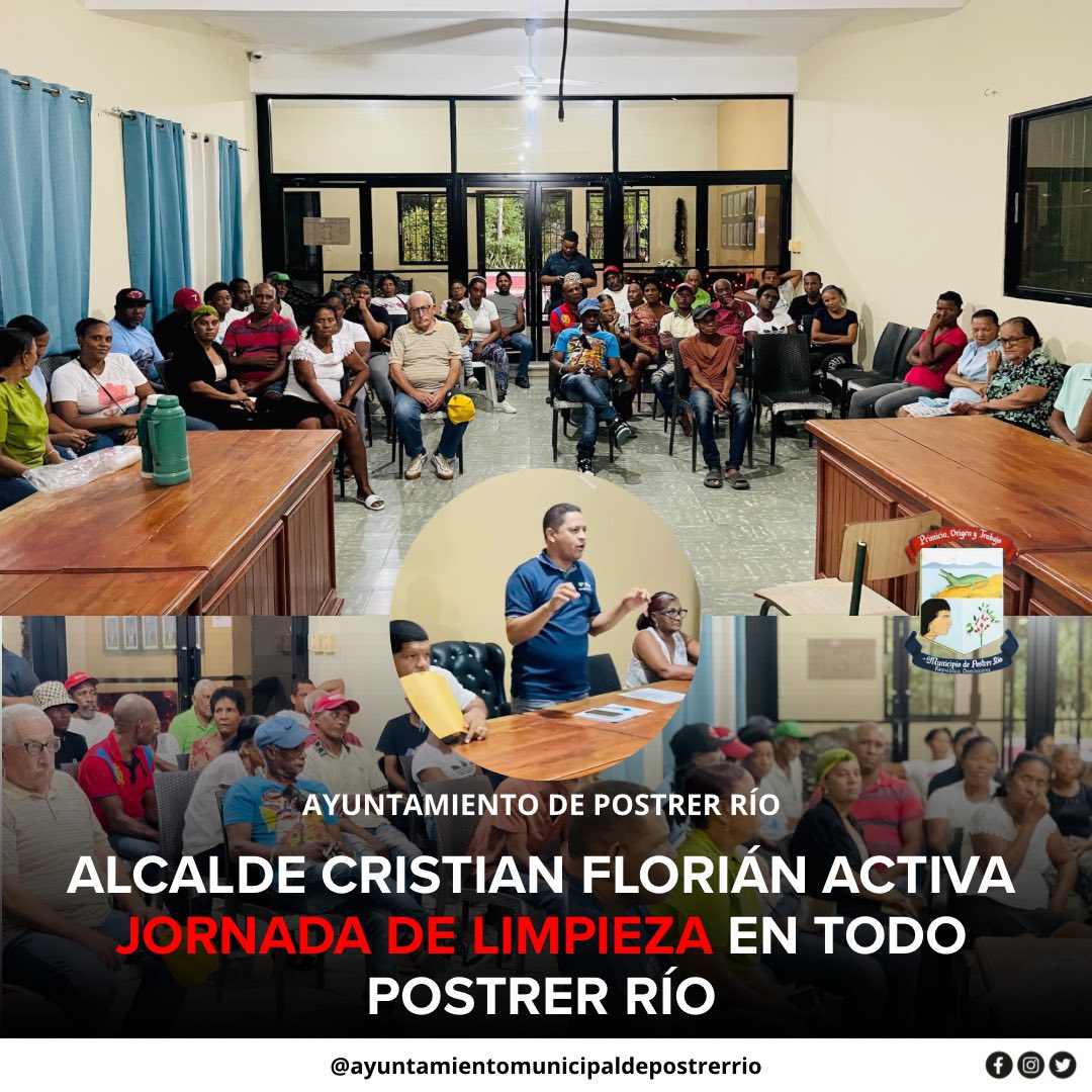ALCALDE CRISTIAN FLORIÁN ACTIVA JORNADA DE LIMPIEZA EN TODO POSTRER RÍO.